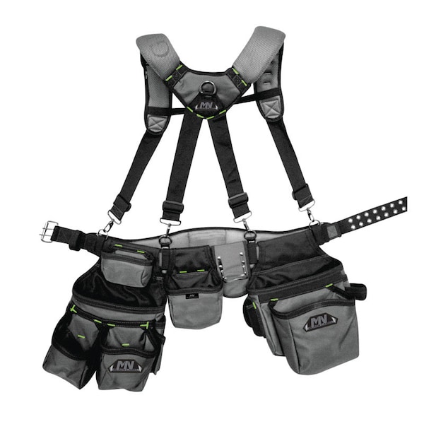 Brown Bag Co McGuire-Nicholas 30 pocket Ballistic Nylon Foam Suspension Rig 3.5 in. L X 16 in. H Gray 53 in. BL 30299 - main
